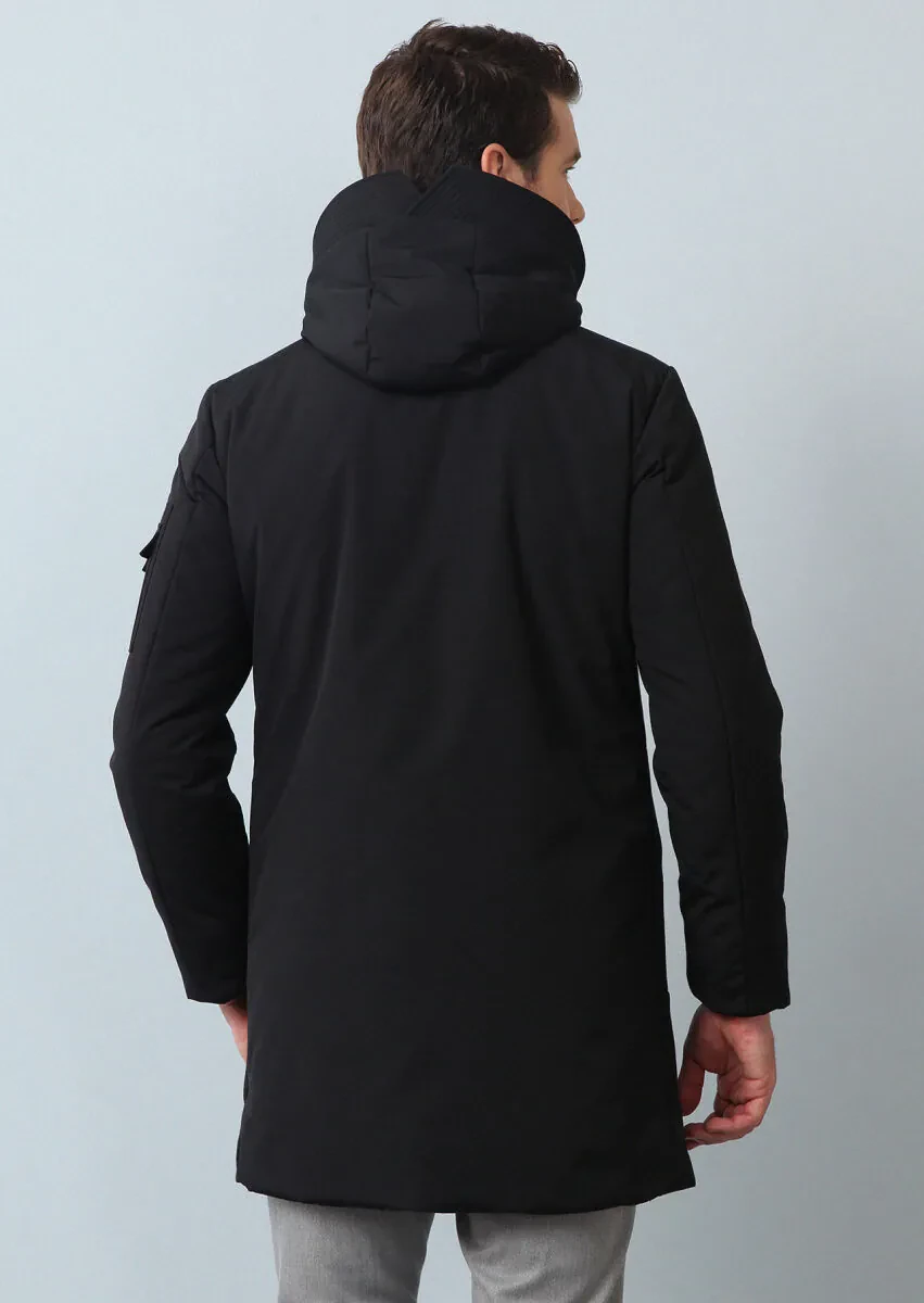 Siyah Regular Fit Kelebek Yaka Casual Dokuma Kaban - 5