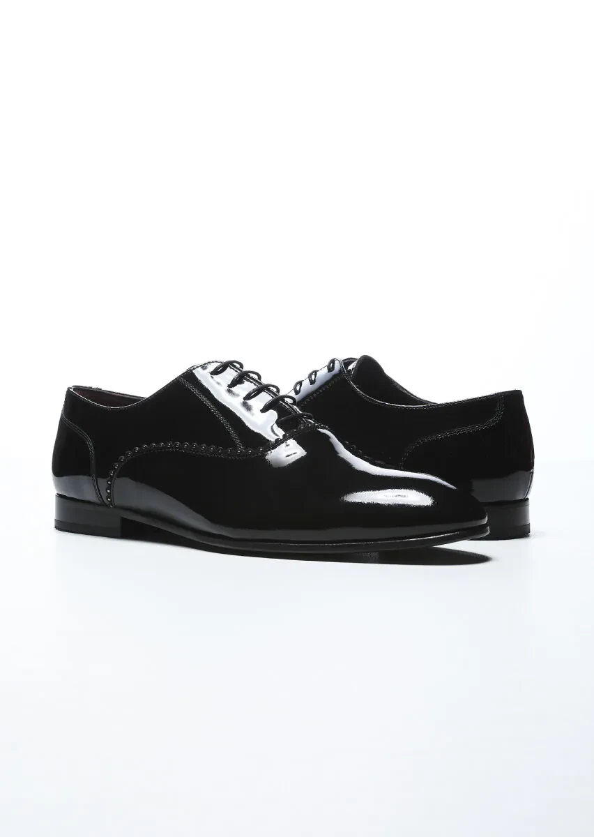 Siyah Rugan Klasik Smokin Ayakkabı - 3