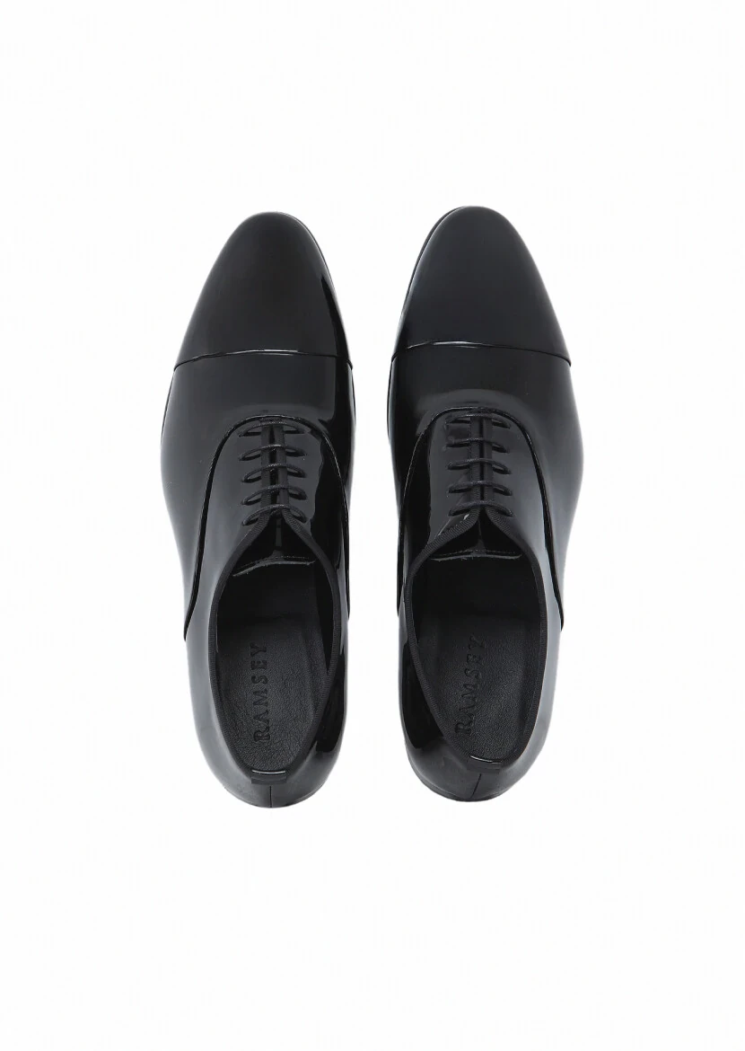 Siyah Rugan Klasik Smokin Ayakkabı - 6