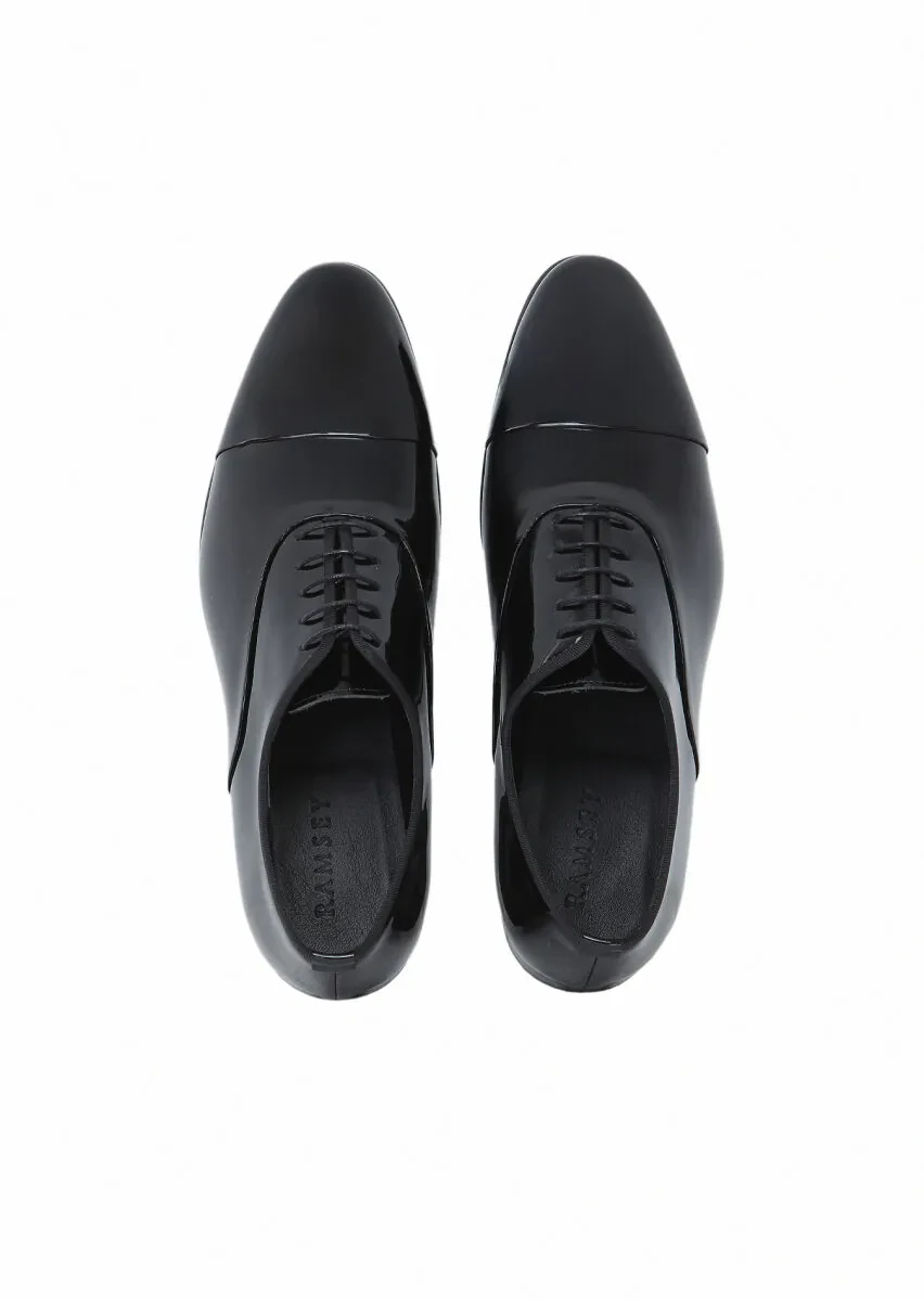 Siyah Rugan Klasik Smokin Ayakkabı - 6