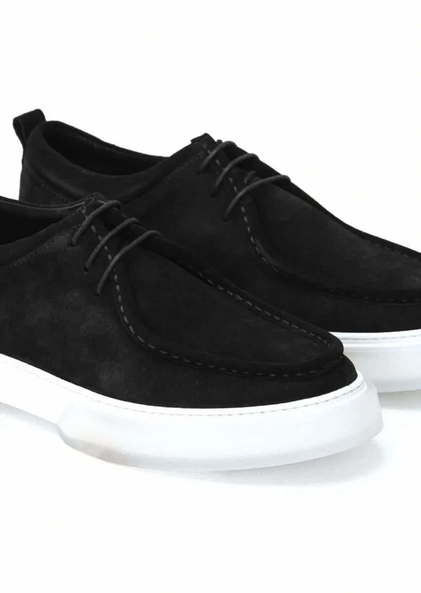 Siyah Süet Casual Ayakkabı - 3