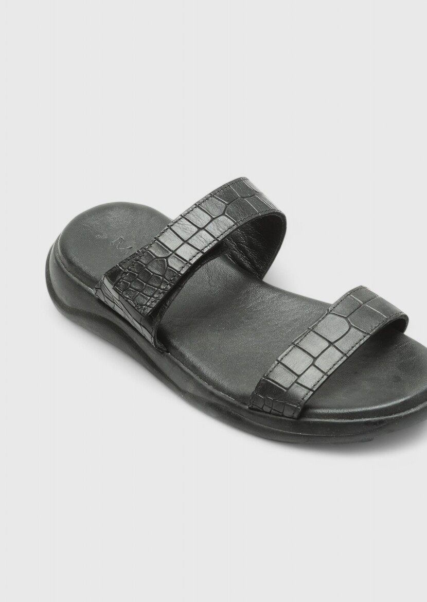 Siyah Terlık-sandalet 