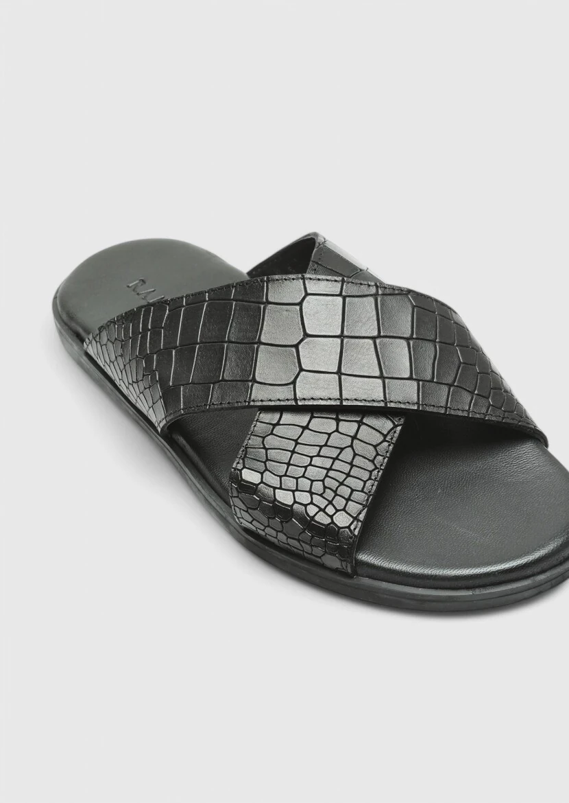 Siyah Terlık-sandalet 