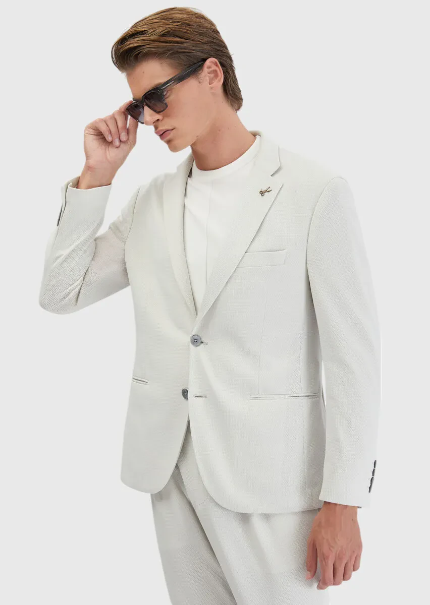 Smoked Plain Comfort Fit Suit - 1