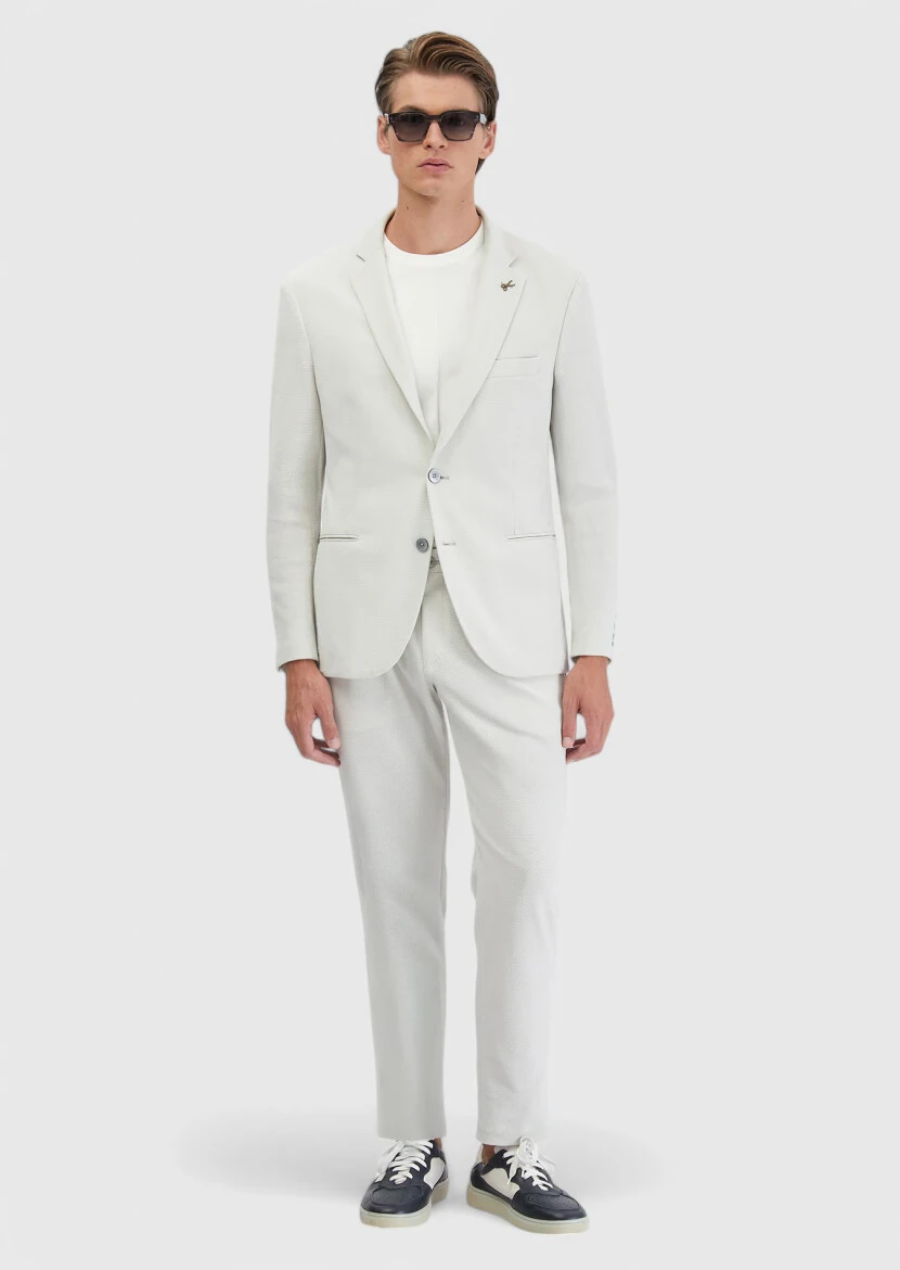 Smoked Plain Comfort Fit Suit - RAMSEY