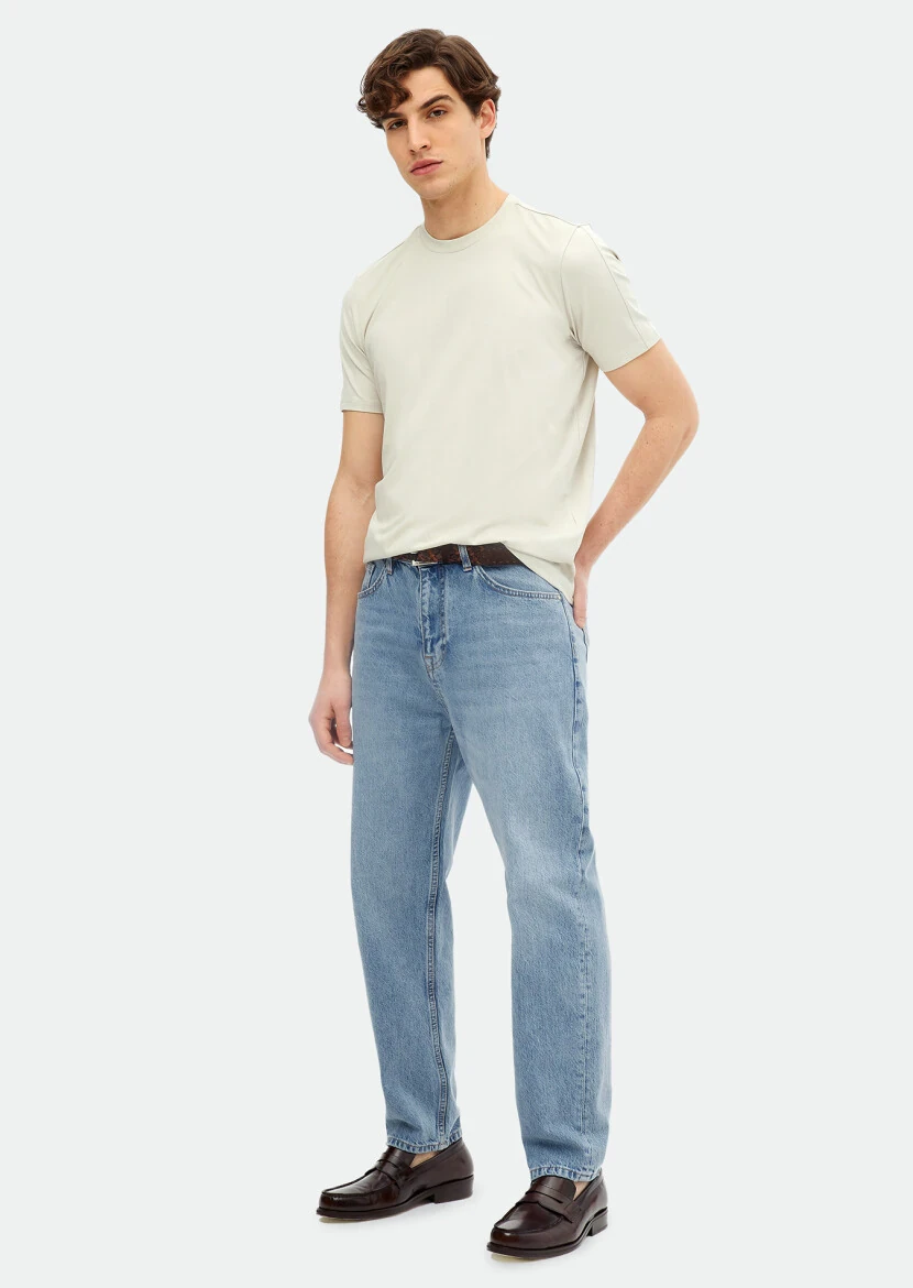 Stone Plain Crew Neck T-Shirt 