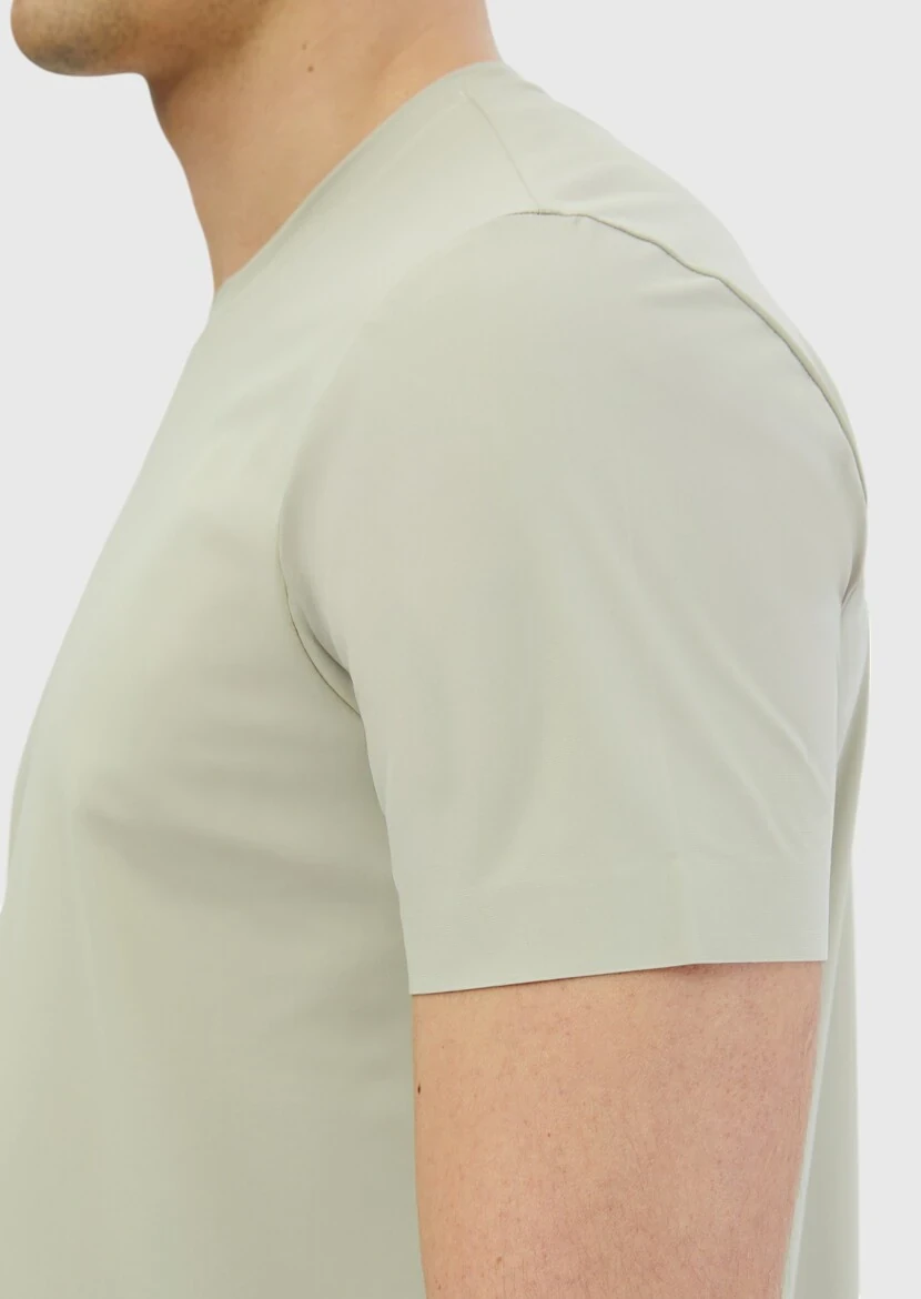 Stone Plain Crew Neck T-Shirt - 5