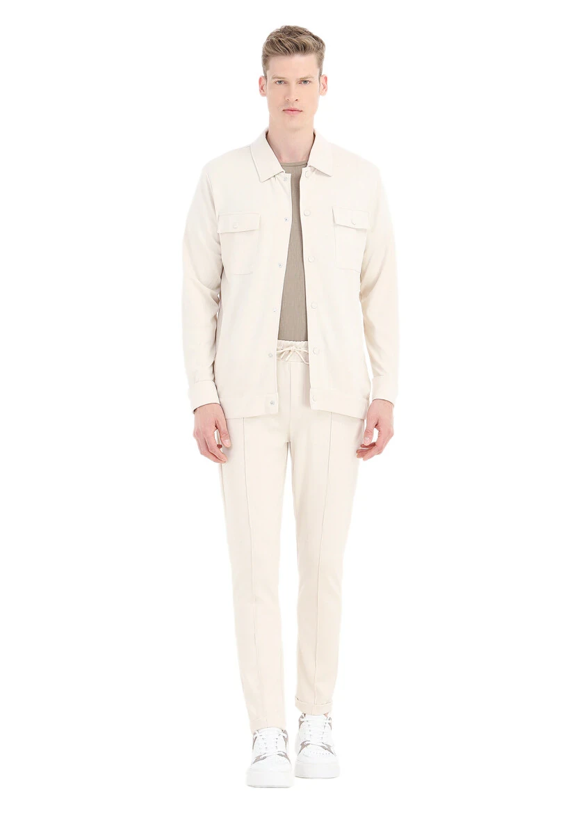 Stone Regular Fit Cotton Blended Blazer - RAMSEY