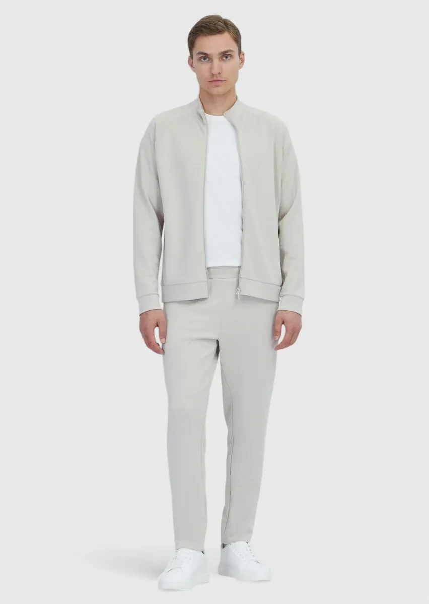 Stone Turtleneck Plain Sweatshirt - 1