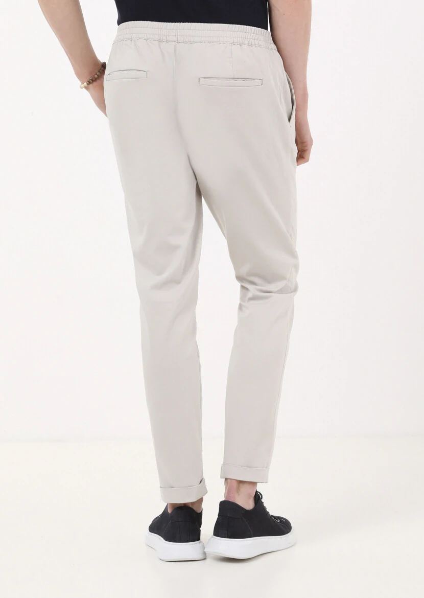 Stone Weaving Jogging Fit Casual Cotton Blended Trousers - 3