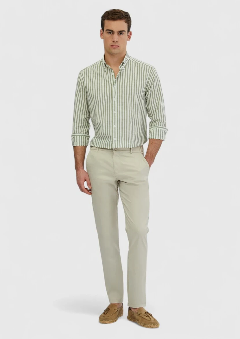 Stone Weaving Jogging Fit Casual Cotton Blended Trousers - RAMSEY