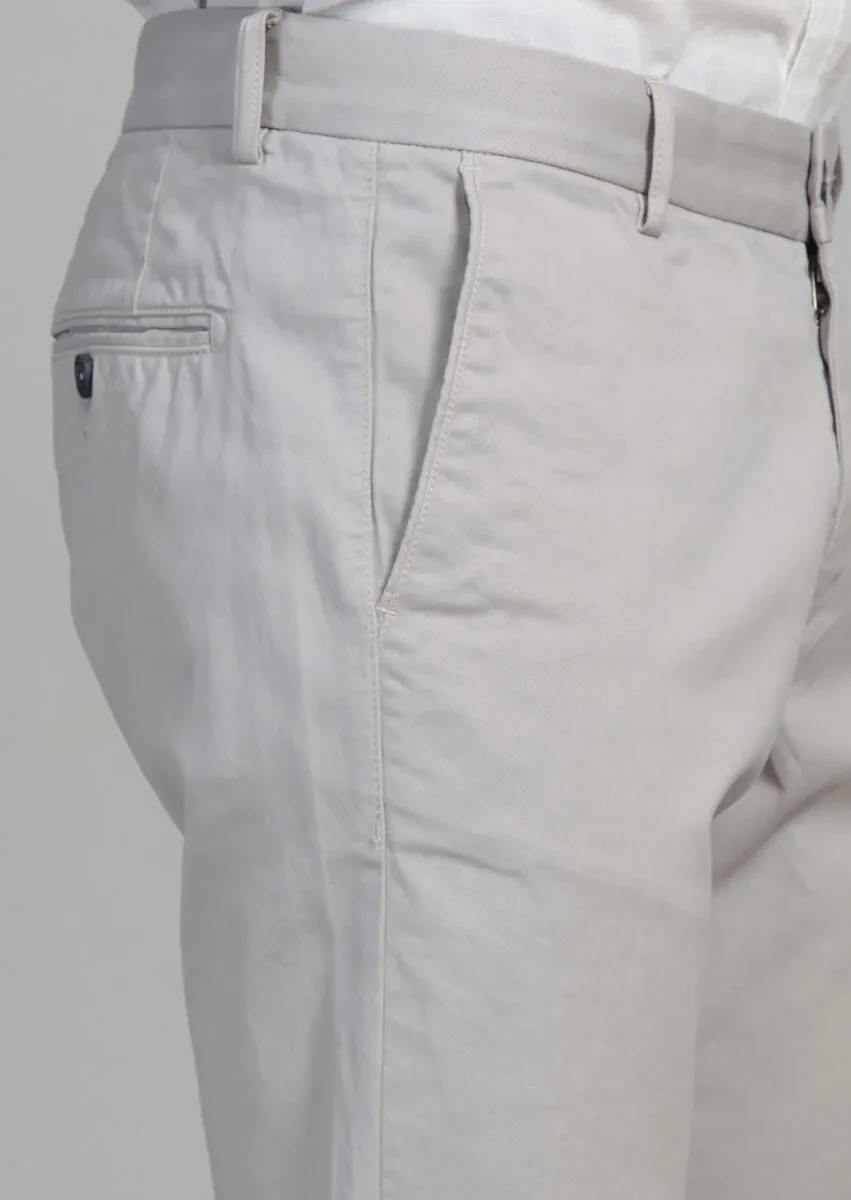 Stone Weaving Regular Fit Casual Cotton Blended Trousers - 4