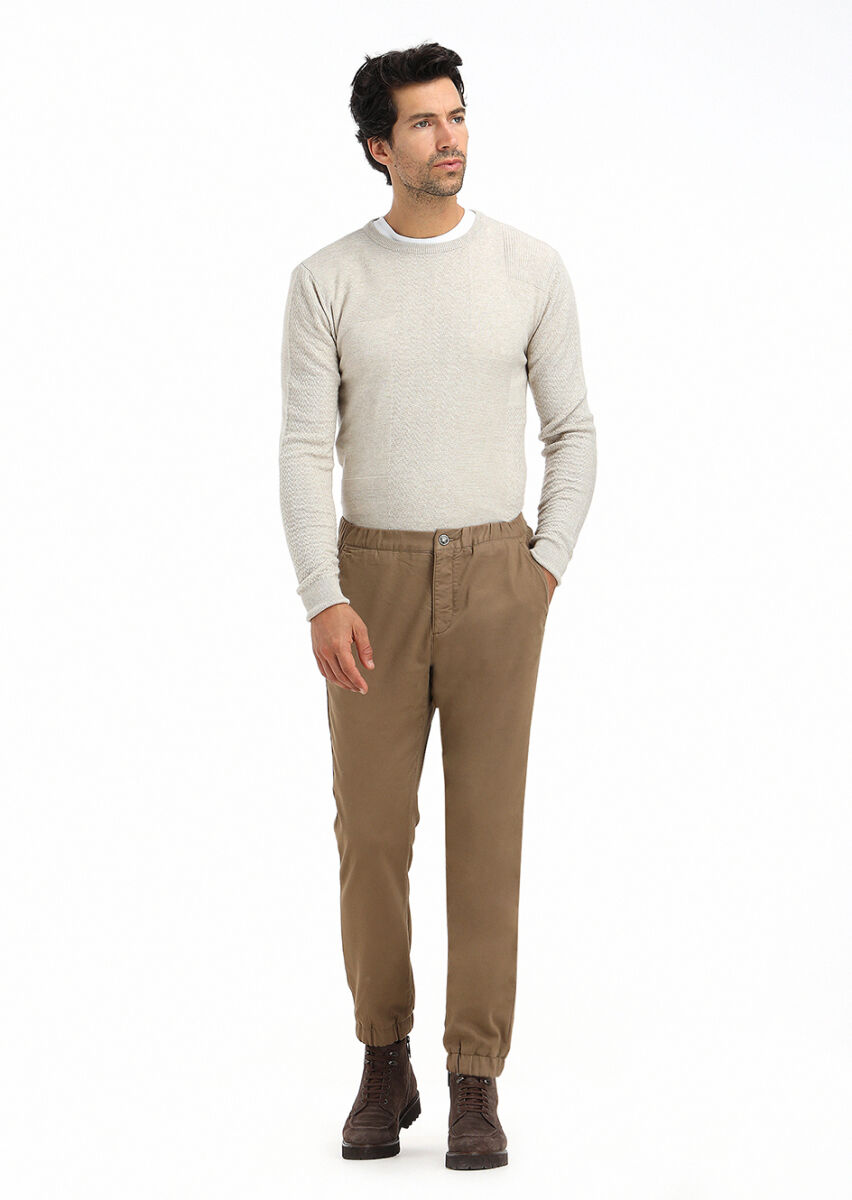 Taş Bisiklet Yaka Selanik Yün Karışımlı Triko Kazak - 1