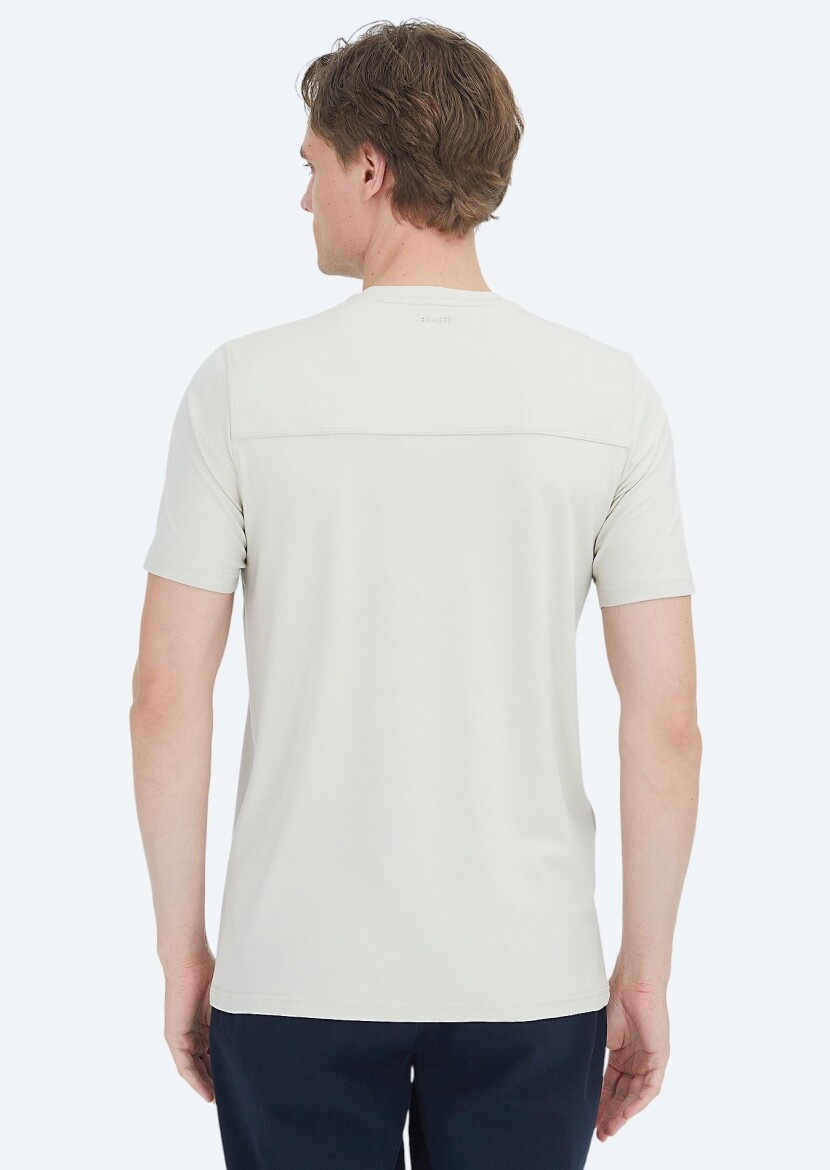 Taş Düz Bisiklet Yaka T-Shirt - 5
