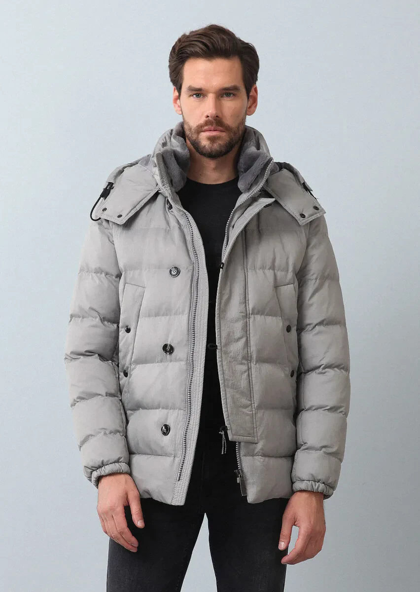 Taş Regular Fit Kelebek Yaka Casual Dokuma Kaban - 2