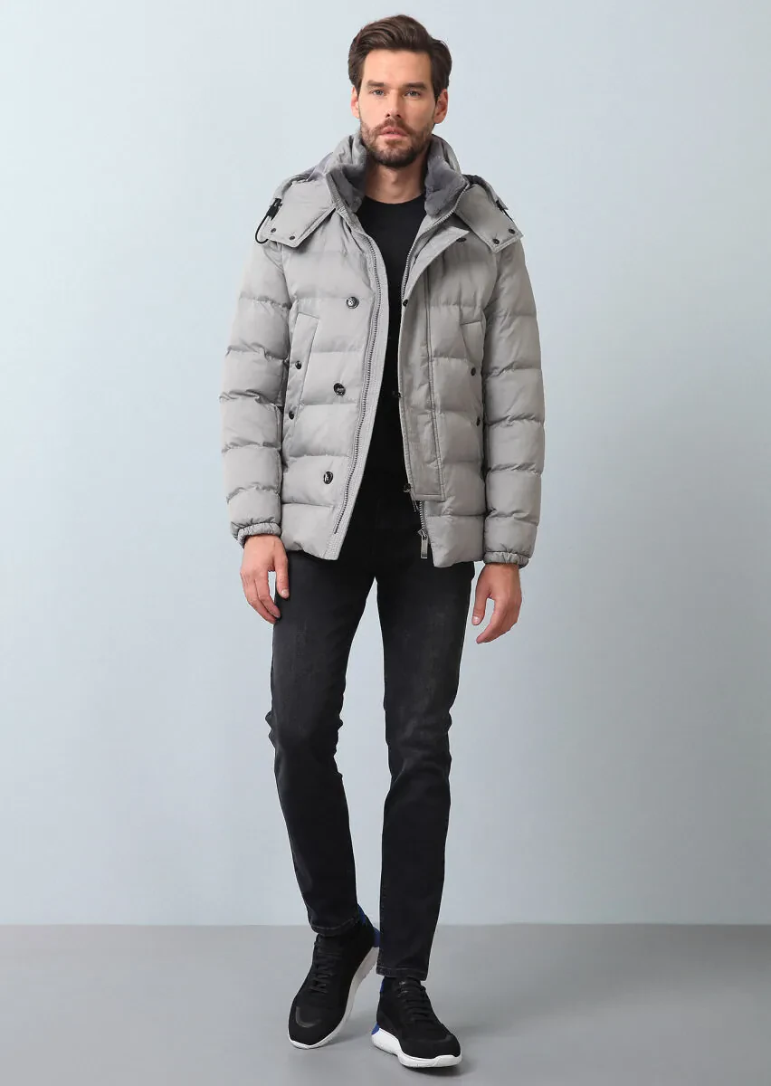 Taş Regular Fit Kelebek Yaka Casual Dokuma Kaban - 3