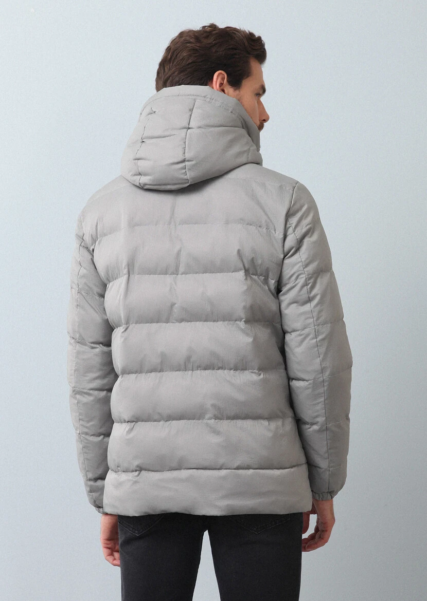 Taş Regular Fit Kelebek Yaka Casual Dokuma Kaban - 5