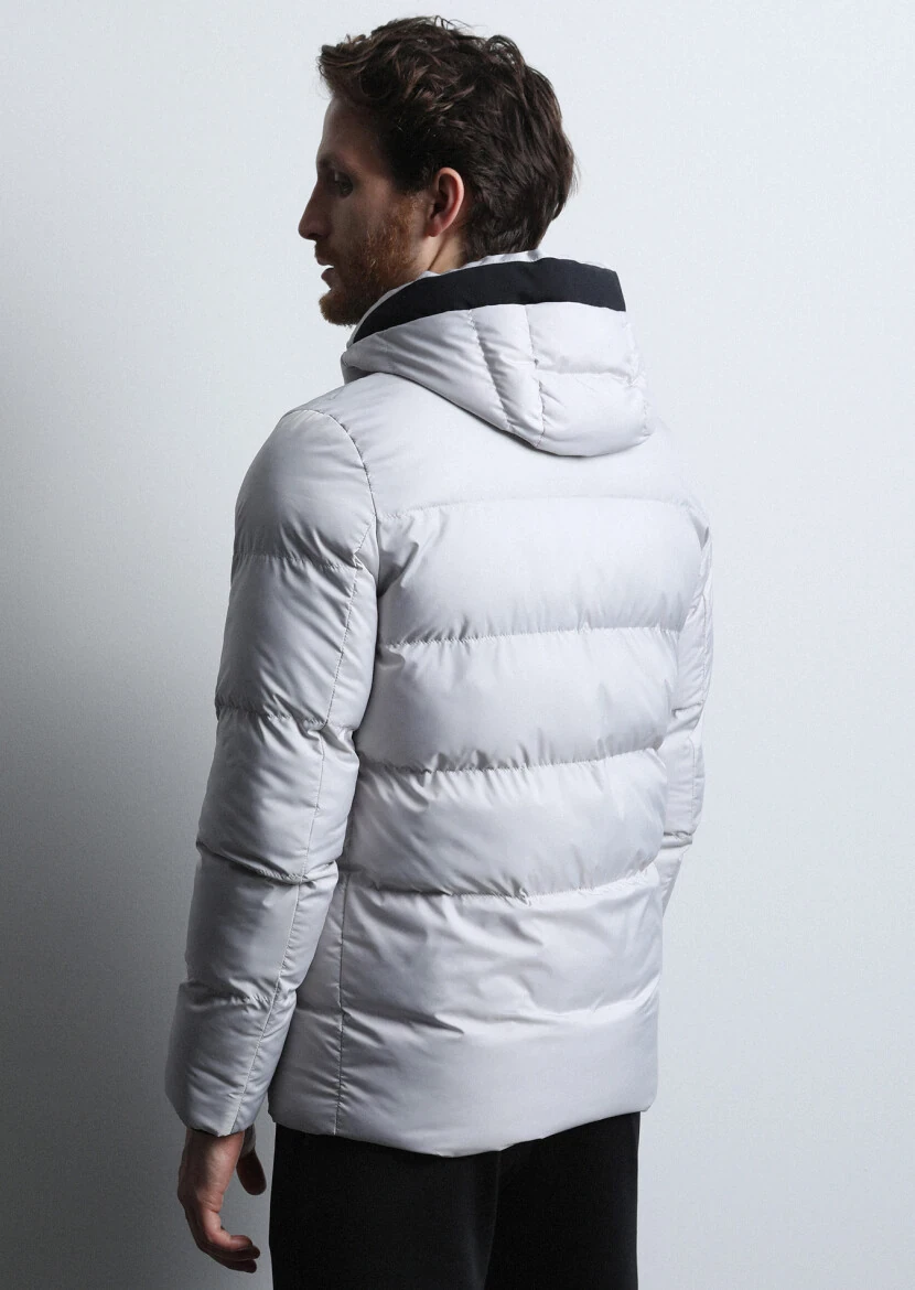 Taş Regular Fit Kelebek Yaka Casual Dokuma Kaban - 5