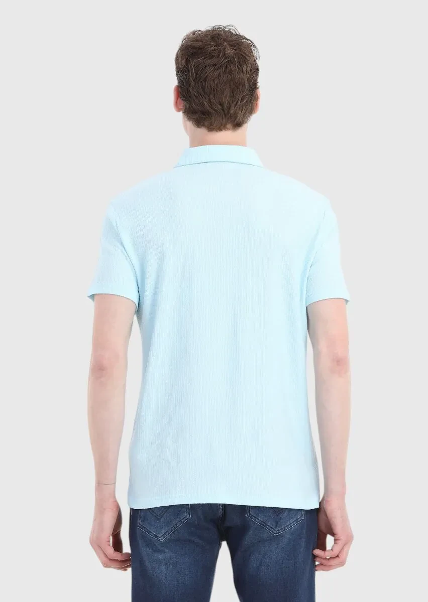 Turkuaz Polo Yaka T-Shirt - 4