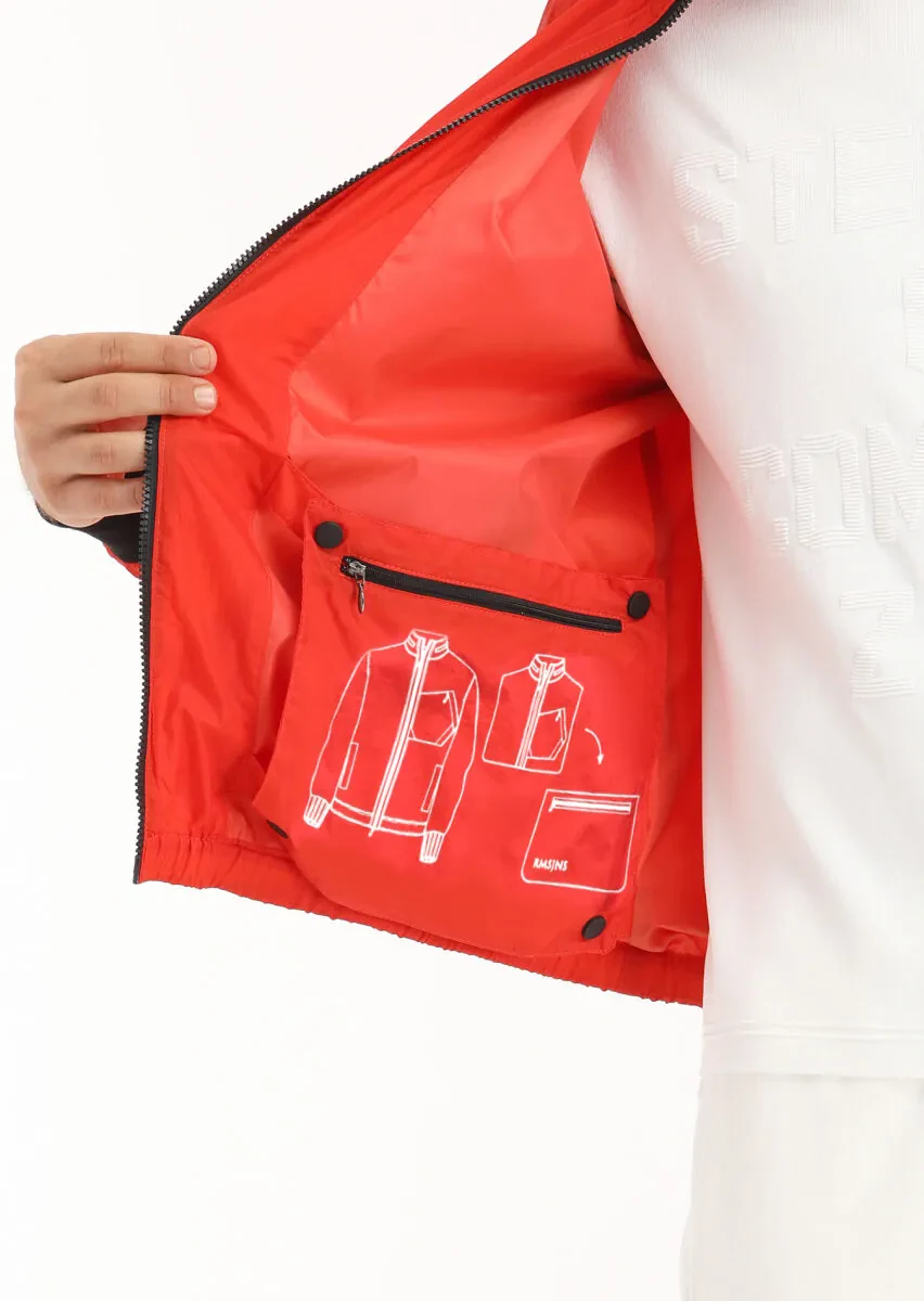 Turuncu Regular Fit Dik Yaka Denim Dokuma Mont - 6