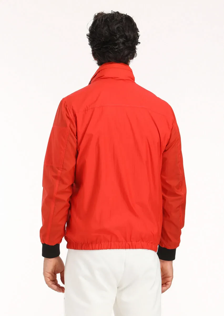 Turuncu Regular Fit Dik Yaka Denim Dokuma Mont - 7