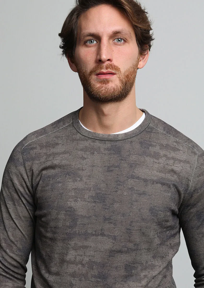 Vizon Bisiklet Yaka Jakarlı Pamuk Karışımlı Triko Kazak - 2