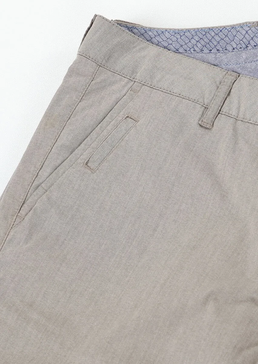 Vizon Düz Dokuma Regular Fit Casual Pamuk Karışımlı Pantolon - 2