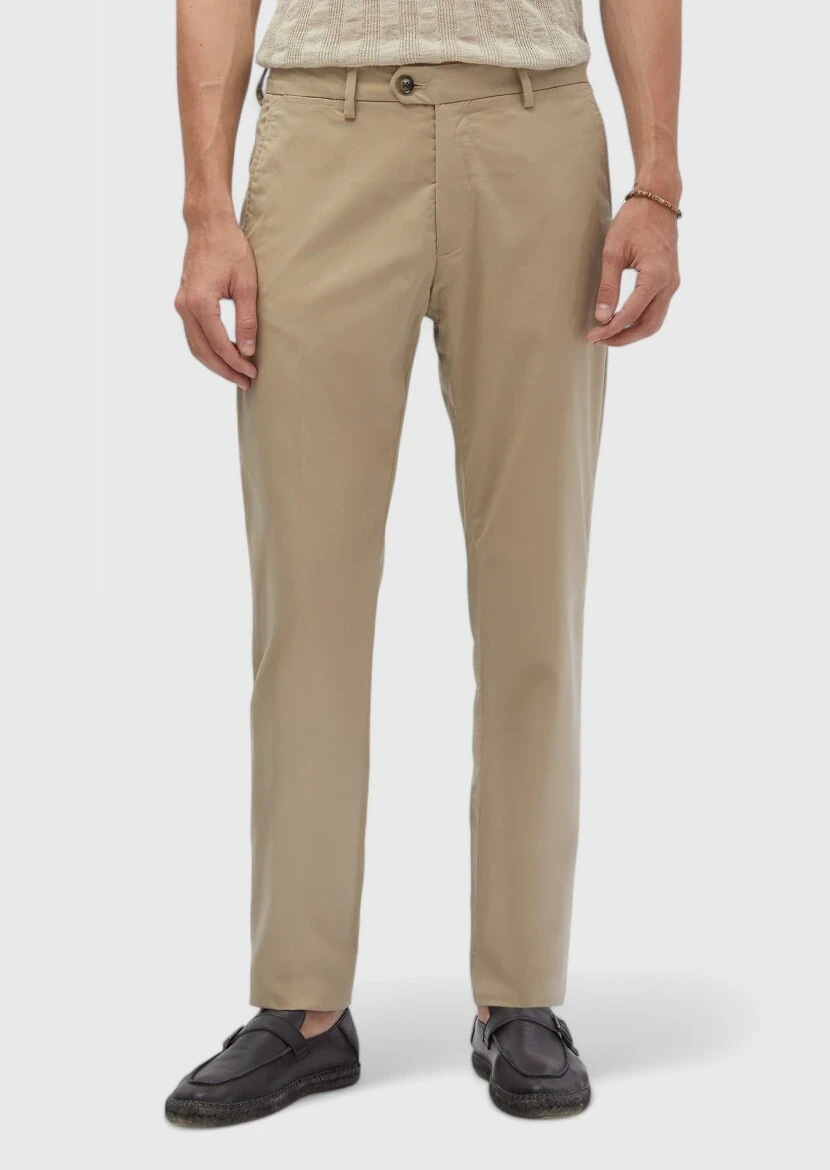 Vizon Düz Dokuma Regular Fit Casual Pantolon 