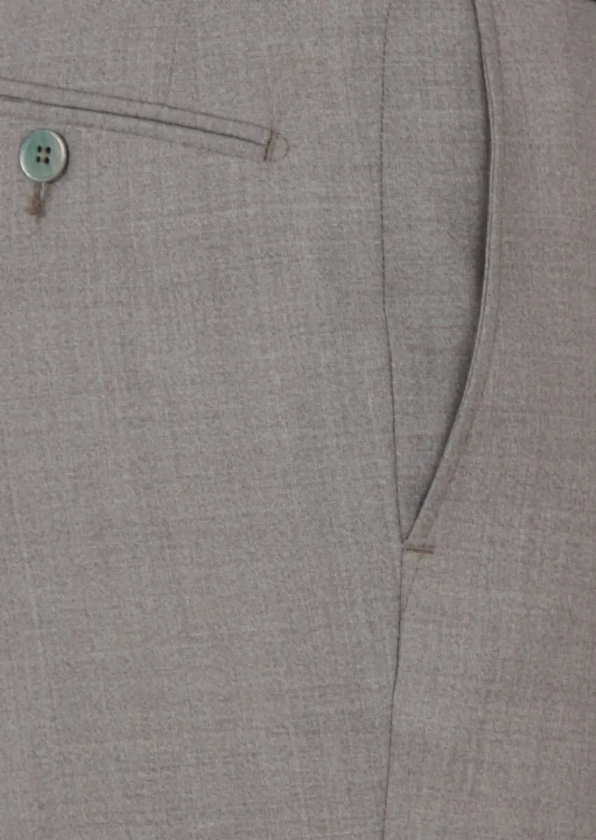 Vizon Düz Dokuma Regular Fit Klasik %100 Yün Pantolon - 3