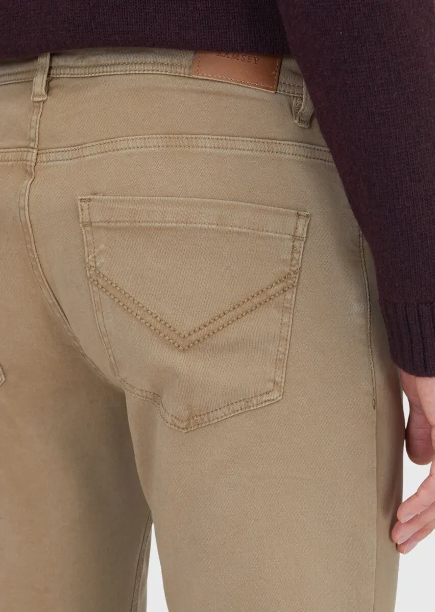 Vizon Düz Örme Slim Fit Casual Pamuk Karışımlı Pantolon - 4