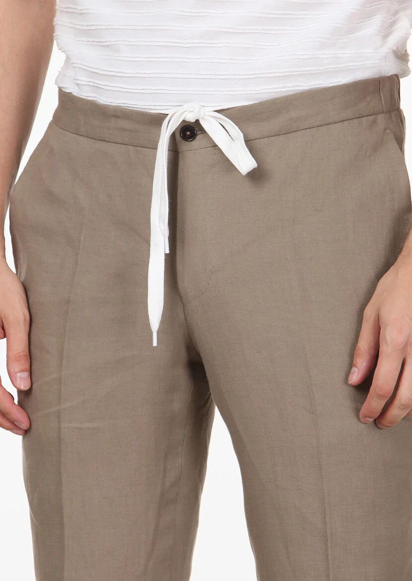 Vizon Düz Zeroweight Slim Fit %100 Keten Takım Elbise - 3