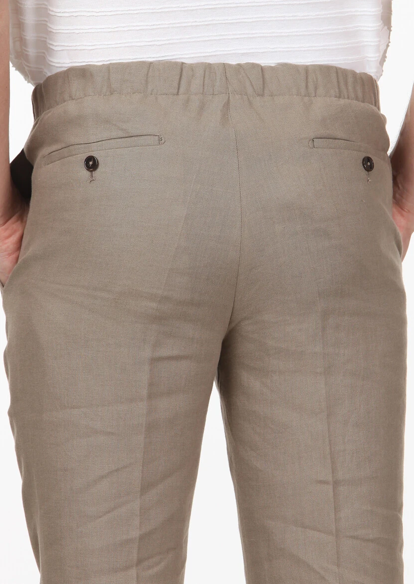 Vizon Düz Zeroweight Slim Fit %100 Keten Takım Elbise - 4