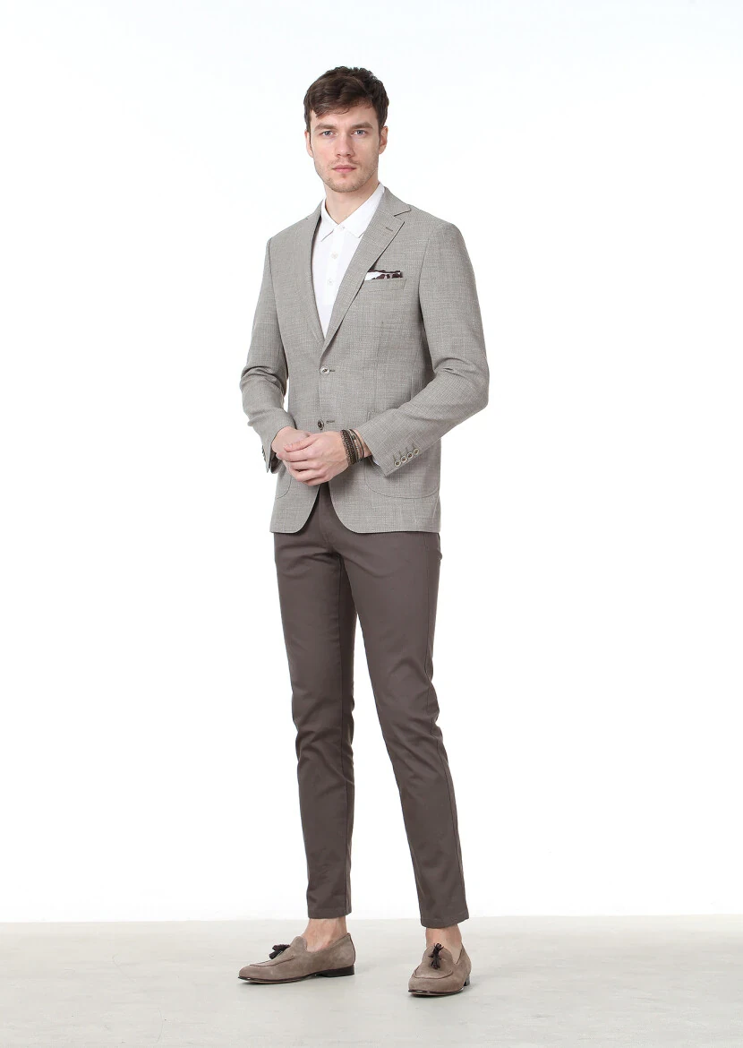 Vizon Mikro Modern Fit Yün Karışımlı Ceket - 2