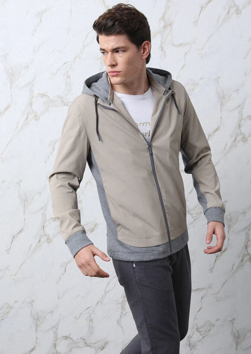 Vizon Regular Fit Casual Dokuma Mont - 2