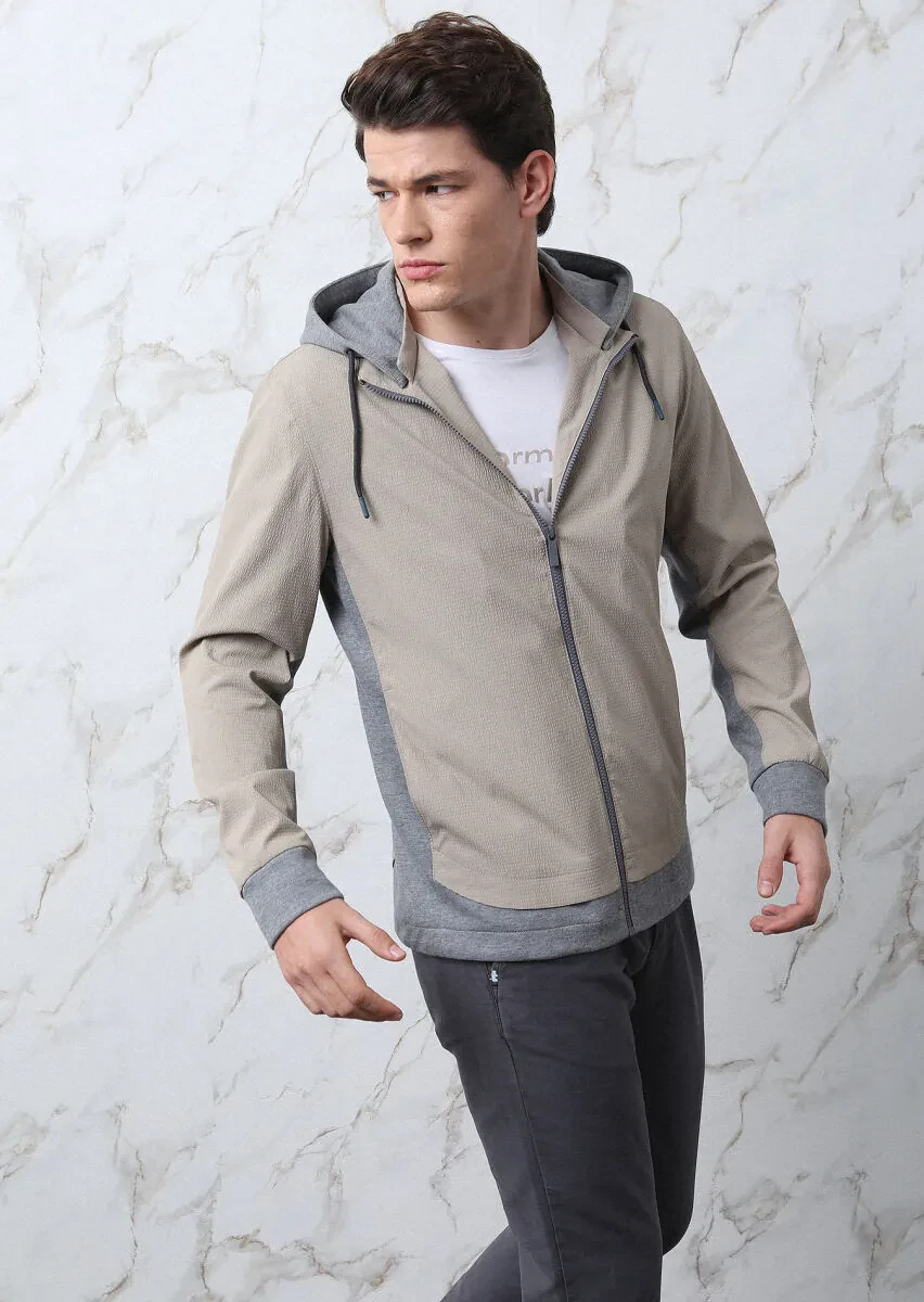 Vizon Regular Fit Casual Dokuma Mont - 2