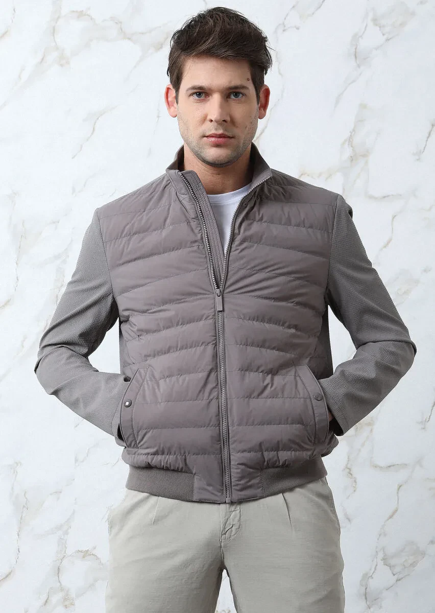 Vizon Regular Fit Dik Yaka Casual Dokuma Mont - 4