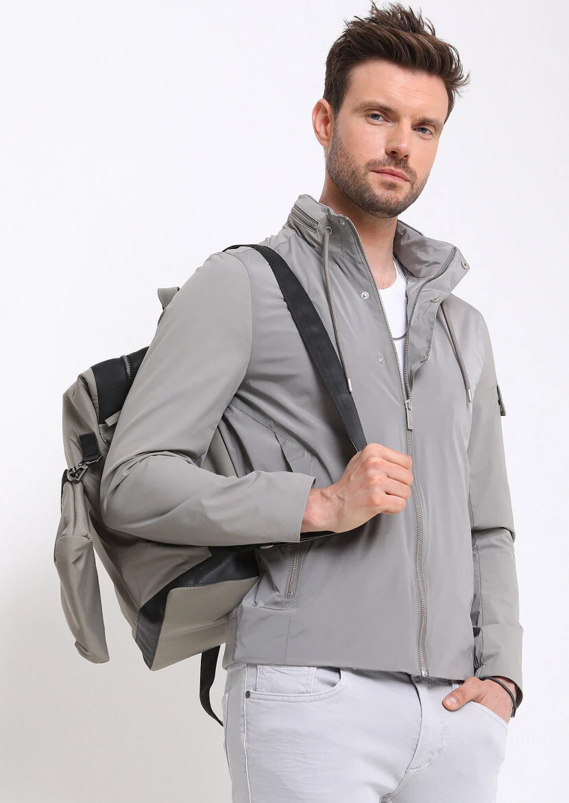 Vizon Regular Fit Dik Yaka Casual Dokuma Mont - 1