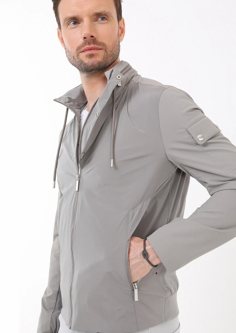 Vizon Regular Fit Dik Yaka Casual Dokuma Mont - 3