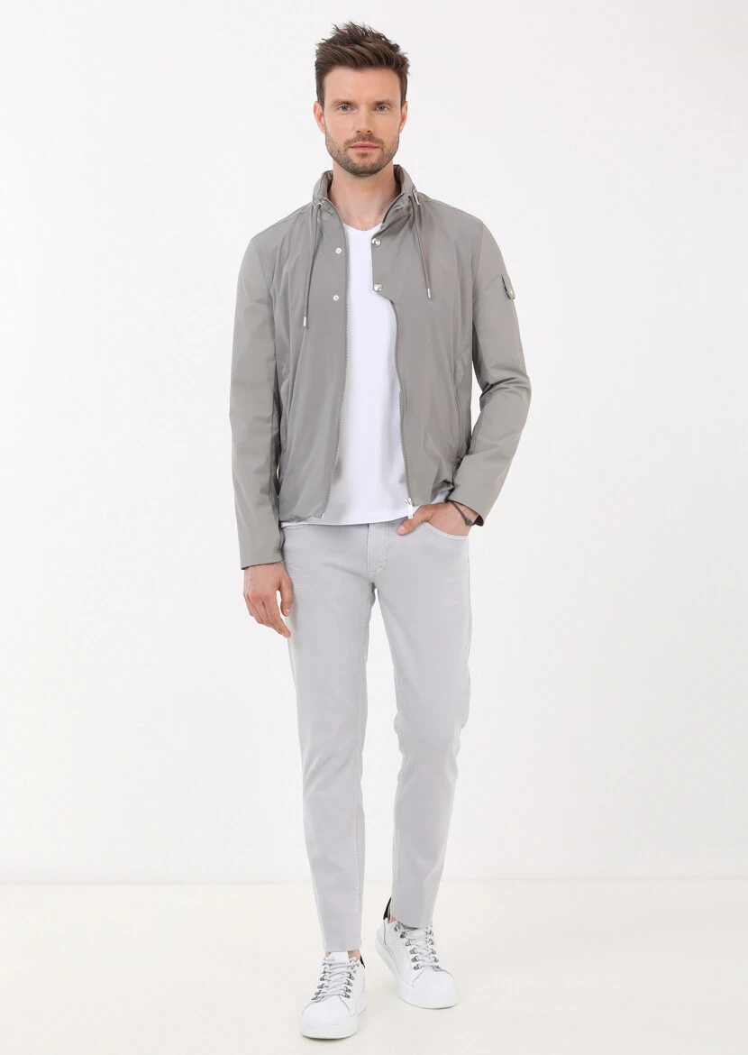 Vizon Regular Fit Dik Yaka Casual Dokuma Mont - 4