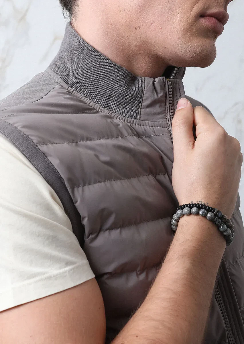 Vizon Regular Fit Dik Yaka Casual Dokuma Spor Yelek - 4