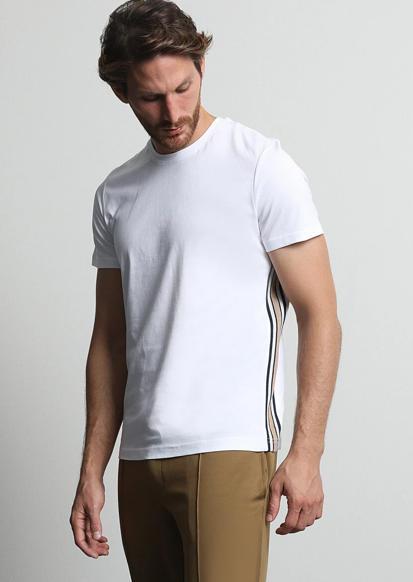 White 100% Cotton T-Shirt - 1