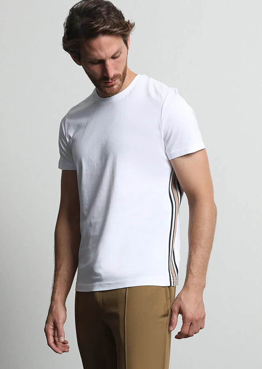 White 100% Cotton T-Shirt - 1