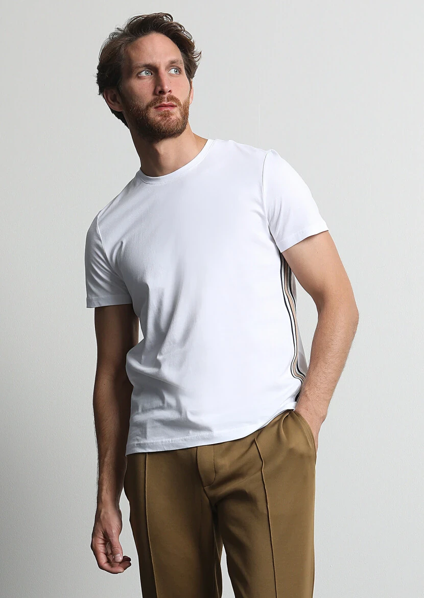 White 100% Cotton T-Shirt - 3