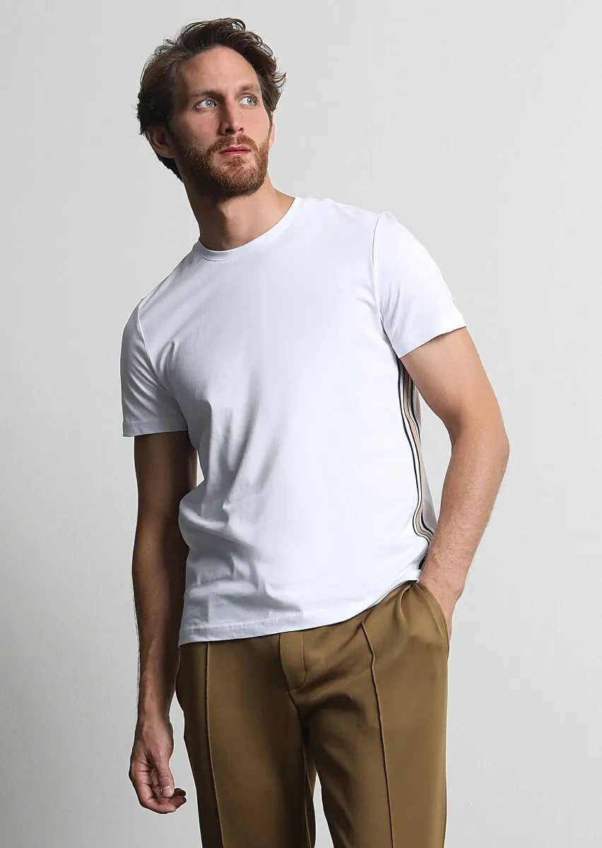 White 100% Cotton T-Shirt - 3