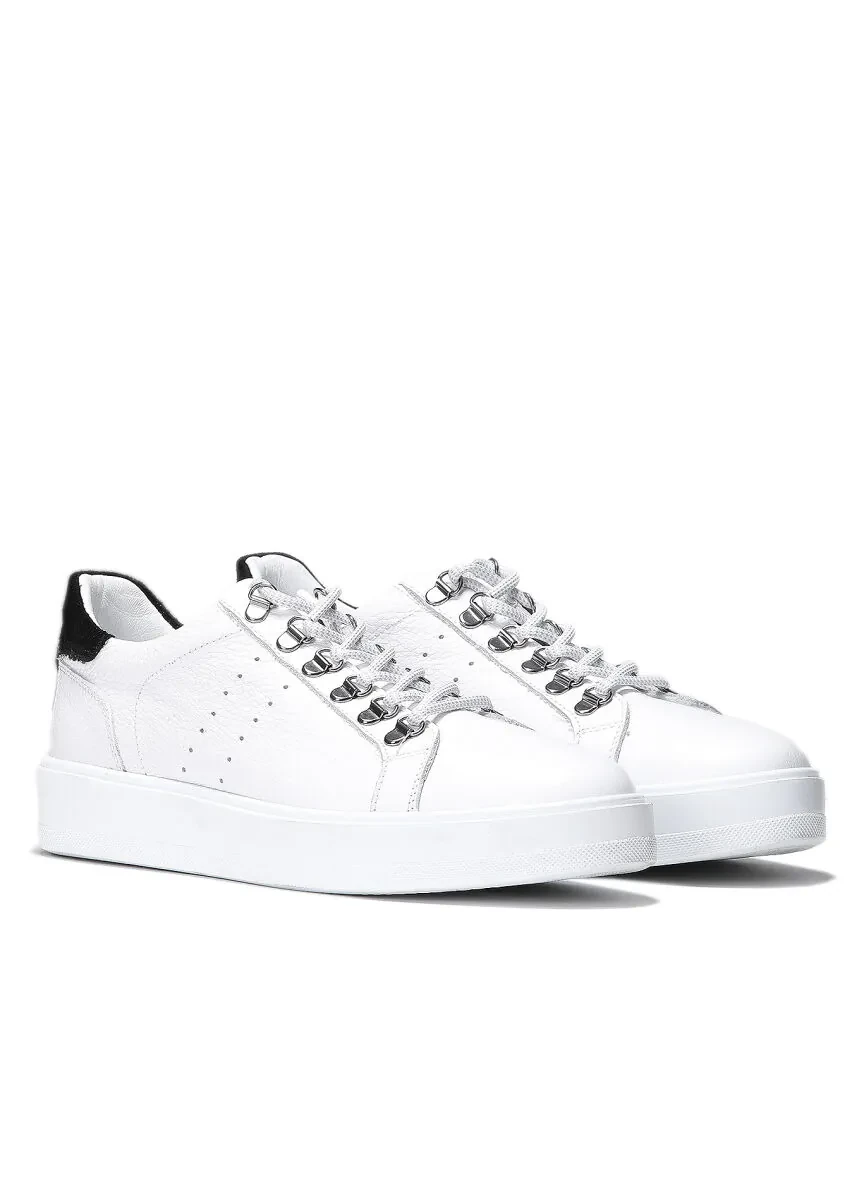 White Leather Sneaker - 2
