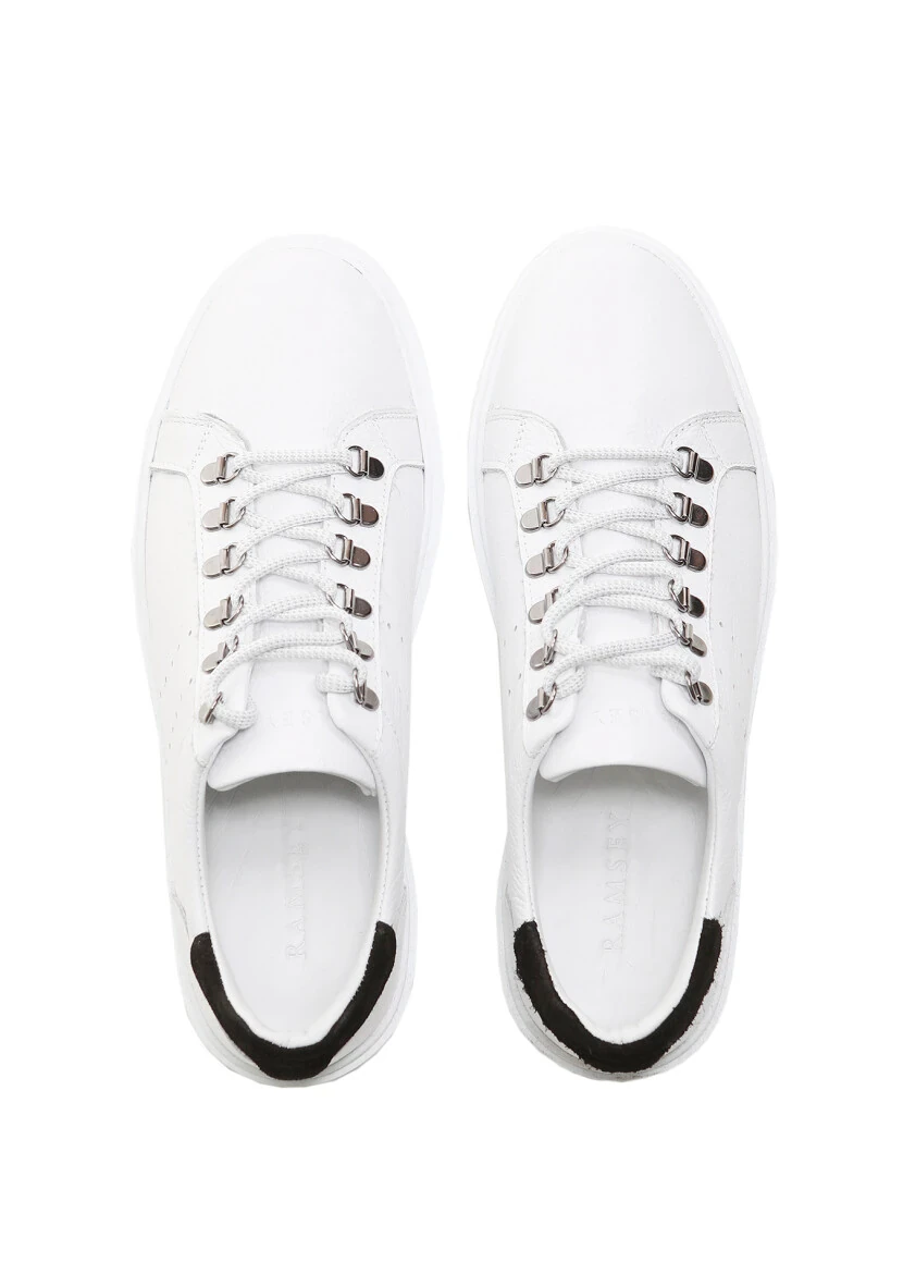 White Leather Sneaker - 5