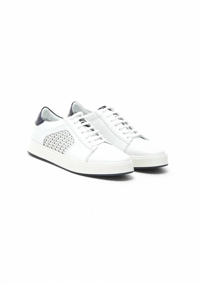 White Leather Sneaker - 2
