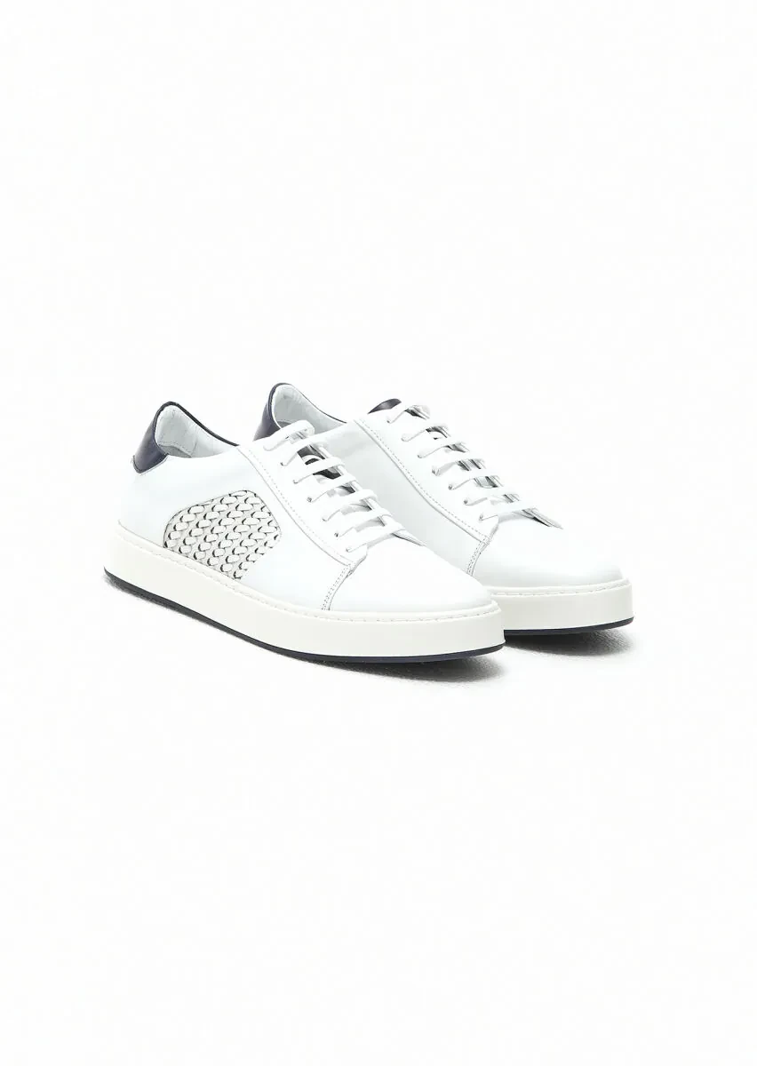White Leather Sneaker - 2