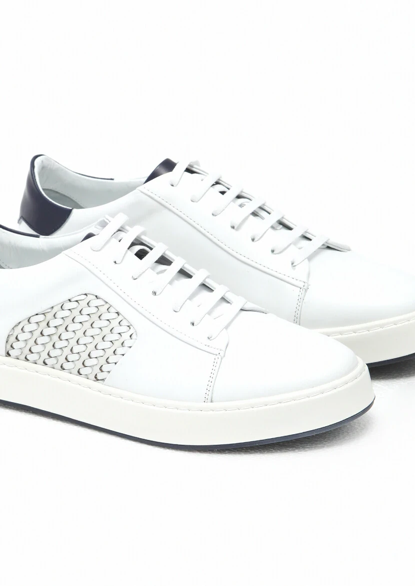 White Leather Sneaker - 3