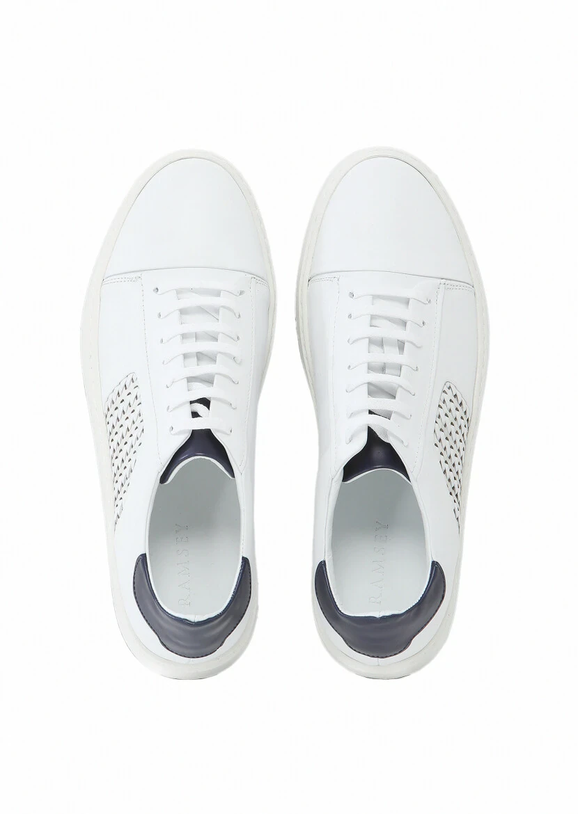 White Leather Sneaker - 6